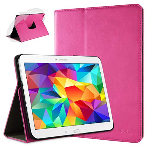 doupi Deluxe Schutzhülle für Samsung Galaxy Tab A (9,7 Zoll), Smart Case Sleep/Wake Funktion 360 Grad drehbar Schutz Hülle Ständer Cover Tasche, pink von doupi