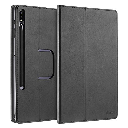 doupi Deluxe Schutzhülle für Samsung Tab S7 (11 Zoll), Smart Case Sleep/Wake Funktion PU Leder Schutz Hülle Ständer Cover Tasche, schwarz von doupi