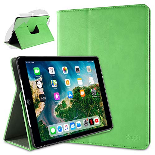 doupi Deluxe Schutzhülle für iPad Air (1. Gen.), Smart Case Sleep/Wake Funktion 360 Grad drehbar Schutz Hülle Ständer Cover Tasche, grün von doupi