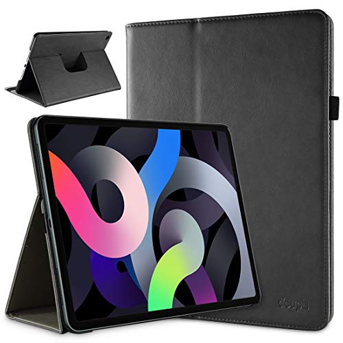 doupi Deluxe Schutzhülle für iPad Air 4. / 5. Gen. (10,9 Zoll), Smart Case Sleep/Wake Funktion PU Leder Schutz Hülle Ständer Cover Tasche, schwarz von doupi