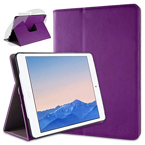 doupi Deluxe Schutzhülle für iPad Mini 1 2 3, Smart Case Sleep/Wake Funktion 360 Grad drehbar Schutz Hülle Ständer Cover Tasche, lila von doupi
