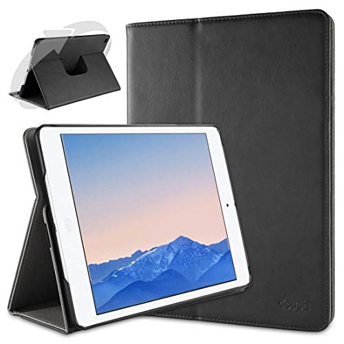 doupi Deluxe Schutzhülle für iPad Mini 1 2 3, Smart Case Sleep/Wake Funktion 360 Grad drehbar Schutz Hülle Ständer Cover Tasche, schwarz von doupi