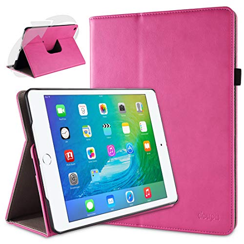 doupi Deluxe Schutzhülle für iPad Mini 4 / iPad Mini 5, Smart Case Sleep/Wake Funktion 360 Grad drehbar Schutz Hülle Ständer Cover Tasche, pink von doupi