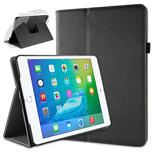 doupi Deluxe Schutzhülle für iPad Mini 4 / iPad Mini 5, Smart Case Sleep/Wake Funktion 360 Grad drehbar Schutz Hülle Ständer Cover Tasche, schwarz von doupi