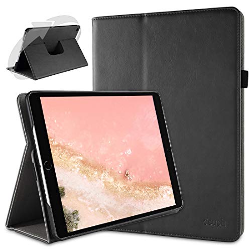 doupi Deluxe Schutzhülle für iPad Pro 10.5 Zoll & iPad Air 3 (2019), Smart Case Sleep/Wake Funktion 360 Grad drehbar Schutz Hülle Ständer Cover Tasche, schwarz von doupi
