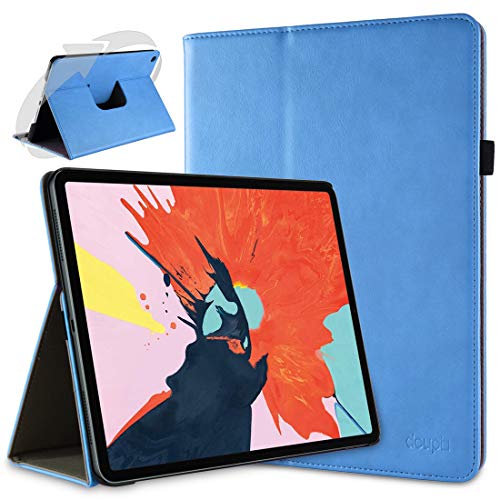 doupi Deluxe Schutzhülle für iPad Pro 11 Zoll (2018), Smart Case Sleep/Wake Funktion 360 Grad drehbar Schutz Hülle Ständer Cover Tasche, blau von doupi
