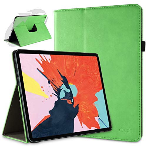 doupi Deluxe Schutzhülle für iPad Pro 11 Zoll (2018), Smart Case Sleep/Wake Funktion 360 Grad drehbar Schutz Hülle Ständer Cover Tasche, grün von doupi