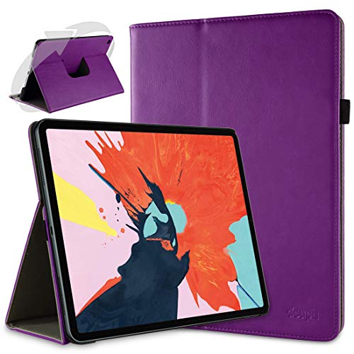 doupi Deluxe Schutzhülle für iPad Pro 11 Zoll (2018), Smart Case Sleep/Wake Funktion 360 Grad drehbar Schutz Hülle Ständer Cover Tasche, lila von doupi