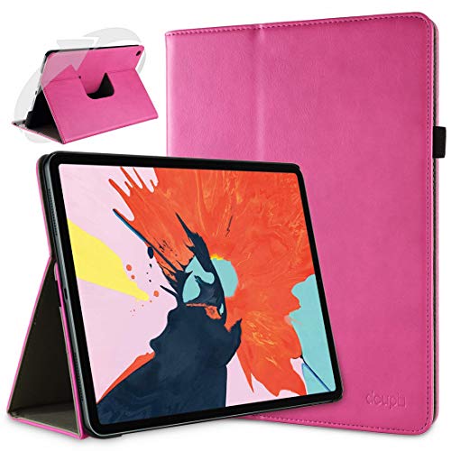 doupi Deluxe Schutzhülle für iPad Pro 11 Zoll (2018), Smart Case Sleep/Wake Funktion 360 Grad drehbar Schutz Hülle Ständer Cover Tasche, pink von doupi