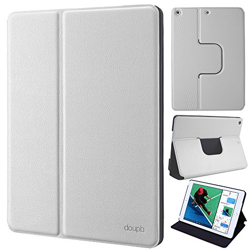 doupi FlipCase für iPad Mini 1 2 3, Deluxe Schutzhülle Klappbar mit Smart Sleep/Wake Up Funktion Aufstellbar Ständer, weiß von doupi