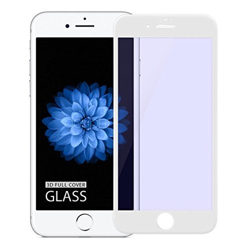doupi FullCover Panzerfolie für iPhone 6 / 6S (4,7 Zoll), Preimium 9H Hartglas HD Displayschutz Anti Kratzer Glas Schutzfolie, weiß von doupi