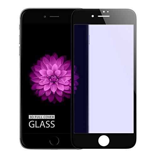 doupi FullCover Panzerfolie für iPhone 6 Plus / 6S Plus (5,5 Zoll), Preimium 9H Hartglas HD Displayschutz Anti Kratzer Glas Schutzfolie, schwarz von doupi