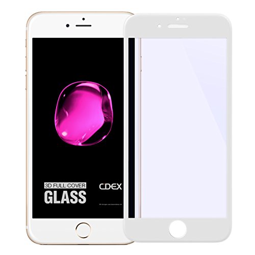 doupi FullCover Panzerfolie für iPhone SE (2022) / iPhone 8/7 (4,7 Zoll), Preimium 9H Hartglas HD Displayschutz Anti Kratzer Glas Schutzfolie, weiß von doupi