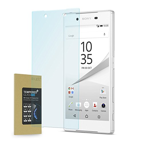 doupi Panzerfolie für SONY Xperia Z5, Premium 9H Hartglas HD Display Schutz Glasfolie von doupi