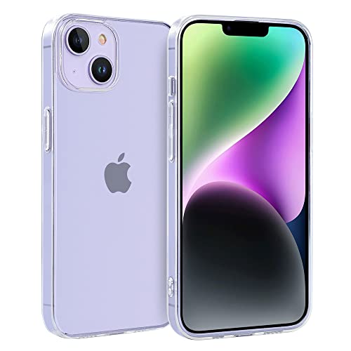 doupi PerfectFit Clear Hülle kompatibel mit iPhone 14 Plus (6,7 Zoll), Ultra Dünn Ruschfest Case Handyhülle Cover, transparent von doupi
