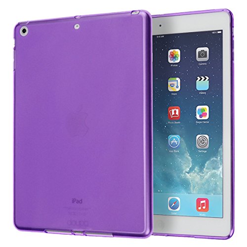 doupi PerfectFit Schutzhülle für iPad Air (1. Gen.), Matt Clear Design TPU Schutz Hülle Silikon Schale Bumper Case Schutzhülle Cover, lila von doupi