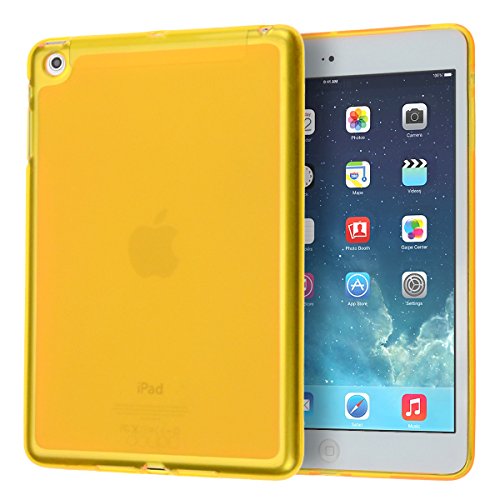 doupi PerfectFit Schutzhülle für iPad Mini 1/2 / 3, Staubschutz Matt Clear Design TPU Schutz Hülle Silikon Schale Bumper Case Schutzhülle Cover, gelb von doupi