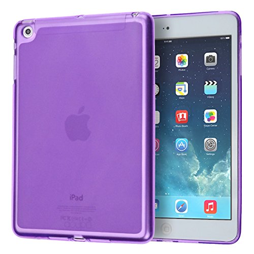 doupi PerfectFit Schutzhülle für iPad Mini 1/2 / 3, Staubschutz Matt Clear Design TPU Schutz Hülle Silikon Schale Bumper Case Schutzhülle Cover, lila von doupi