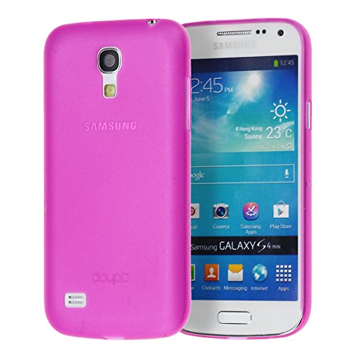 doupi UltraSlim Hülle kompatibel für Samsung Galaxy S4 Mini i9195, Ultra Dünn Fein Matt Handyhülle Cover Bumper Schutz Schale Hard Case Taschenschutz Design Schutzhülle, pink von doupi