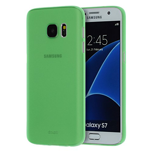 doupi UltraSlim Hülle kompatibel für Samsung Galaxy S7, Ultra Dünn Fein Matt Handyhülle Cover Bumper Schutz Schale Hard Case Taschenschutz Design Schutzhülle Hardcase, grün von doupi