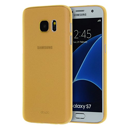 doupi UltraSlim Hülle kompatibel für Samsung Galaxy S7, Ultra Dünn Fein Matt Handyhülle Cover Bumper Schutz Schale Hard Case Taschenschutz Design Schutzhülle Hardcase, orange von doupi