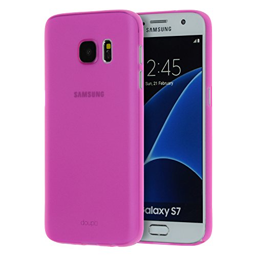 doupi UltraSlim Hülle kompatibel für Samsung Galaxy S7 Edge, Ultra Dünn Fein Matt Handyhülle Cover Bumper Schutz Schale Hard Case Taschenschutz Design Schutzhülle Hardcase, pink von doupi