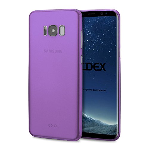 doupi UltraSlim Hülle kompatibel für Samsung Galaxy S8, Ultra Dünn Fein Matt Handyhülle Cover Bumper Schutz Schale Hard Case Taschenschutz Design Schutzhülle Hardcase, lila von doupi