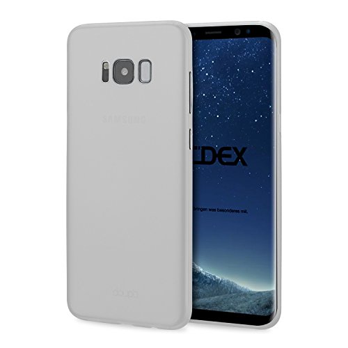 doupi UltraSlim Hülle kompatibel für Samsung Galaxy S8 Plus, Ultra Dünn Fein Matt Handyhülle Cover Bumper Schutz Schale Hard Case Taschenschutz Design Schutzhülle Hardcase, weiß von doupi