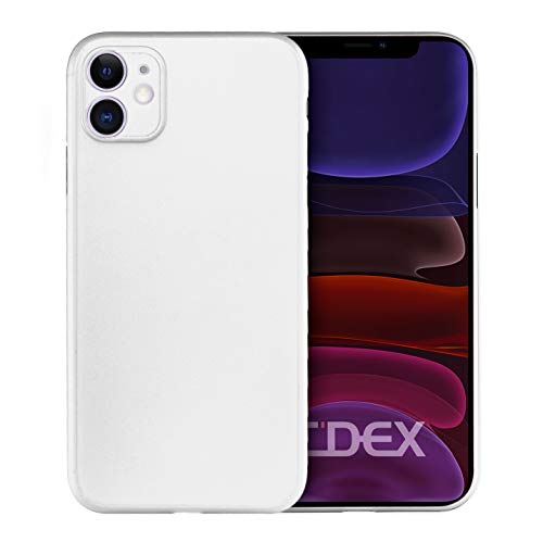 doupi UltraSlim Hülle kompatibel für iPhone 11 (6,1 Zoll), Ultra Dünn Fein Matt Handyhülle Cover Bumper Schutz Schale Hard Case Taschenschutz Design Schutzhülle, weiß von doupi