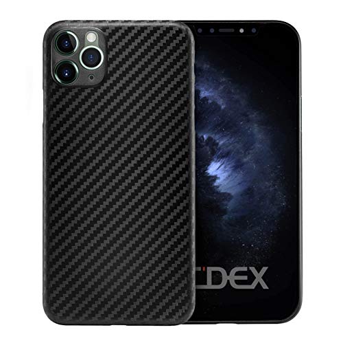 doupi UltraSlim Hülle kompatibel für iPhone 11 Pro (5,8 Zoll), Carbon Fiber Look Ultra Dünn Handyhülle Cover Bumper Schutz Schale Hard Case Schutzhülle, Kohlefaser Optik schwarz von doupi