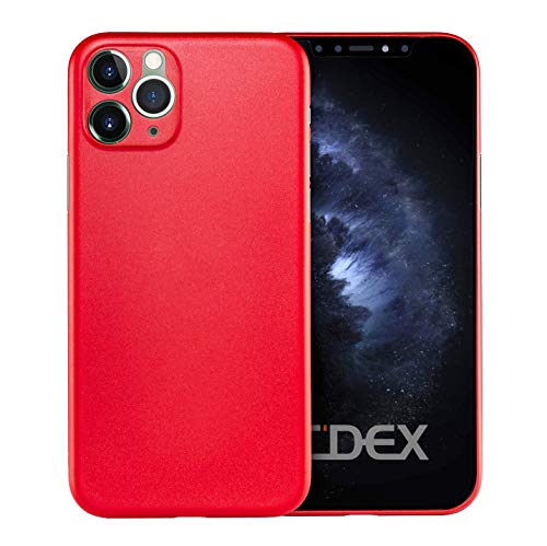 doupi UltraSlim Hülle kompatibel für iPhone 11 Pro Max (6,5 Zoll), Ultra Dünn Fein Matt Handyhülle Cover Bumper Schutz Schale Hard Case Taschenschutz Design Schutzhülle, rot von doupi