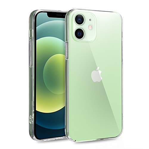 doupi UltraSlim Hülle kompatibel für iPhone 12 Mini (5,4 Zoll), Ultra Dünn Clear TPU Glatte Ruschfeste Oberfläche Design Handyhülle, transparent von doupi