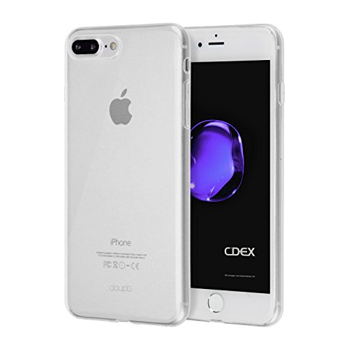 doupi UltraSlim Hülle kompatibel für iPhone 8 Plus / 7 Plus (5,5 Zoll), Ultra Dünn Clear Farbe TPU Glatte rutschfeste Handyhülle Cover Bumper Soft Case Schutzhülle, transparent von doupi