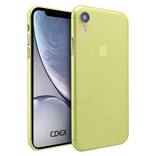 doupi UltraSlim Hülle kompatibel für iPhone Xr (iPhone 10r) 6,1 Zoll, Ultra Dünn Fein Matt Handyhülle Cover Bumper Schutz Schale Hard Case Taschenschutz Design Schutzhülle, gelb von doupi