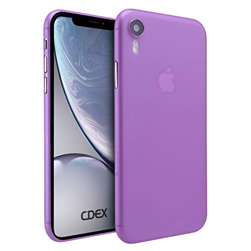 doupi UltraSlim Hülle kompatibel für iPhone Xr (iPhone 10r) 6,1 Zoll, Ultra Dünn Fein Matt Handyhülle Cover Bumper Schutz Schale Hard Case Taschenschutz Design Schutzhülle, lila von doupi