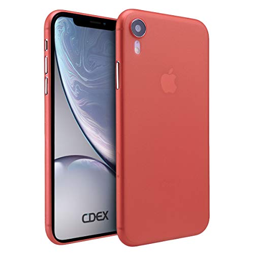 doupi UltraSlim Hülle kompatibel für iPhone Xr (iPhone 10r) 6,1 Zoll, Ultra Dünn Fein Matt Handyhülle Cover Bumper Schutz Schale Hard Case Taschenschutz Design Schutzhülle, rot von doupi