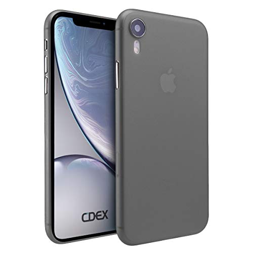 doupi UltraSlim Hülle kompatibel für iPhone Xr (iPhone 10r) 6,1 Zoll, Ultra Dünn Fein Matt Handyhülle Cover Bumper Schutz Schale Hard Case Taschenschutz Design Schutzhülle, schwarz von doupi