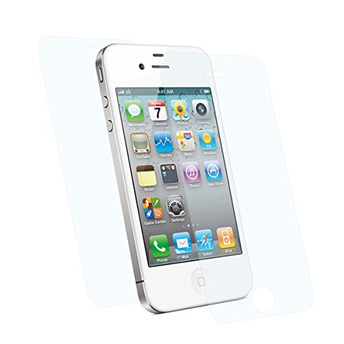 doupi Ultrathin Schutzfolie für iPhone 4 4S, matt entspielgelt optimiert Display Schutz (4X Vorderseite + 2X Rückseite) von doupi