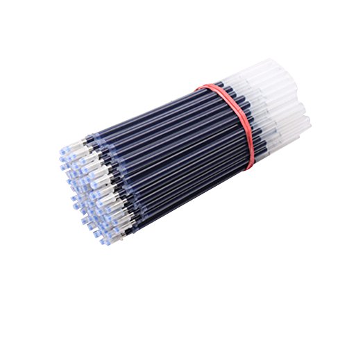 100 Stück 0,5 mm schwarz blau rot Gel Pen Refills Office Stationery Einheitsgröße blau von dragonaur