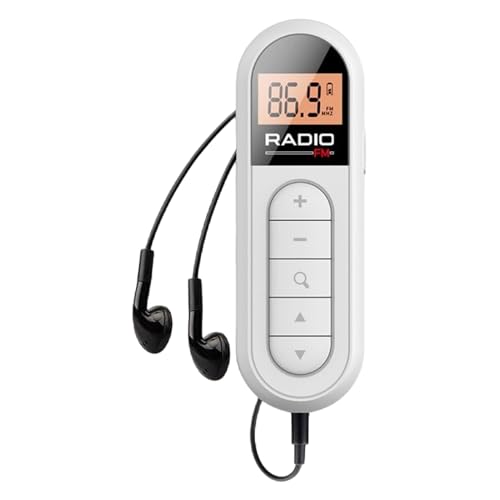 drburpily ABS Radio mit wiederaufladbarem Radio und Kopfhörer, Joggen, Bluetooth Clip, Camping, wiederaufladbares LCD Display für Radio, B drburpily ABS Radio mit wiederaufladbarem Radio und Kopfhörer, Joggen, Bluetooth Clip, Camping, wiederaufladbares LCD Display für Radio, B von drburpily