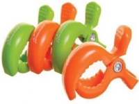 Knotenklammern - 4 Stück - 2 x grün 2 x orange von dreambaby