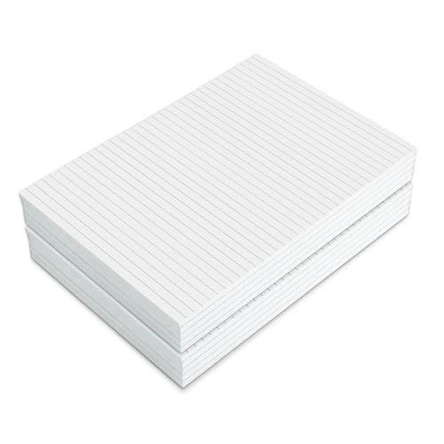 Notizblöcke Set A4 – 10 Blöcke, liniert, 50 Seiten pro Block, hochwertig 90g/m², für Notizen, Skizzen und Aufgabenlisten – Geleimt, stabile Kartonrückseite, ideal für Büro, Schule und Zuhause von druck.de