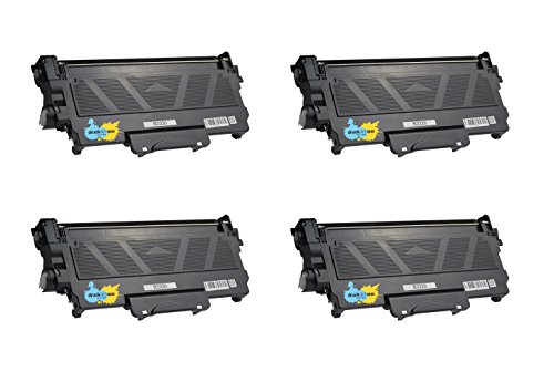 Kompatibel zu Brother TN-2220XXL - 4 x Toner Black für je ca. 5.200 Seiten (5% Deckung) - 4er Pack - u. a. für Brother HL-2170WR, Brother MFC-7440W von druckdichaus