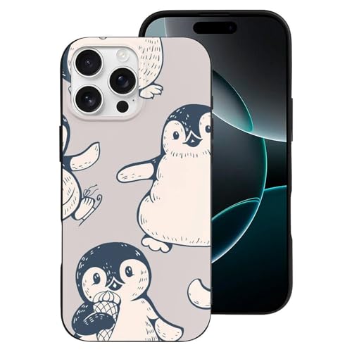 ducanll Animal – iPhone 16 Pro Max Hülle, Stoßfester Schutz in Militärqualität, Pinguin, nahtloses Muster, Handyhülle für iPhone 16 Pro Max, Hülle von ducanll
