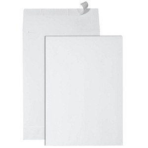 dundee Faltentaschen DIN B4 ohne Fenster weiß mit 4,0 cm Falte, 10 St. von dundee