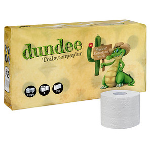 dundee Toilettenpapier 3-lagig, 8 Rollen von dundee