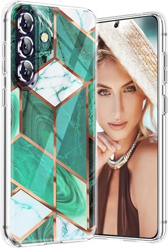 Galaxy S23 FE 5G Silikon Handyhülle für Samsung Galaxy S23 FE Hülle Dünn Slim Marmor Bunt Muster Handy Tasche Case Glitzer Soft Transparent TPU Bumper Stoßfest Schutzhülle für Samsung S23 FE (C) von duomigesz