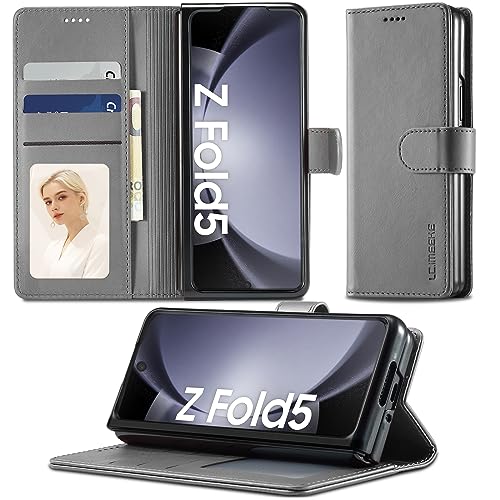 Handyhülle für Samsung Galaxy Z Fold 5 Hülle 5G Leder Klappbar Galaxy Z Fold 5 Premium Schutzhülle Wallet [Kartenfach] [Standfunktion] Cover Flip Case für Samsung Z Fold 5 5G Klapphülle von duomigesz