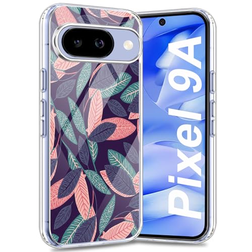 duomigesz Handyhülle für Google Pixel 9A Hülle 5G, Ultra Dünn Transparent Silikon Blumen Muster Handy Tasche Case, Bunt Motiv Pattern Clear Stoßfest Schutzhülle für Google Pixel 9A (D) von duomigesz