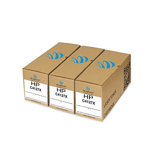 duston 3X C4127X, 27X Schwarz Toner kompatibel mit HP Laserjet 4050 T 4050 TN 4000 4000n 4000t 4000tn 4050 4050 N 4050 SE von duston